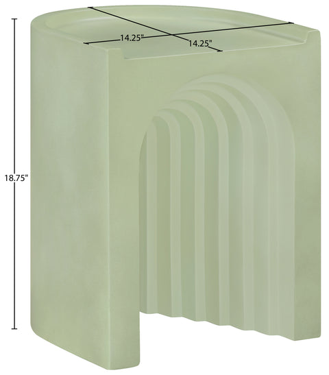 Yara Green Concrete Indoor/Outdoor End Table, 1 Piece