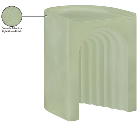 Yara Green Concrete Indoor/Outdoor End Table, 1 Piece
