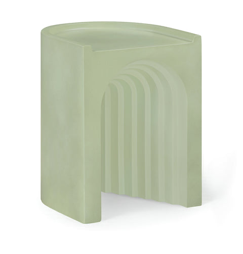 Yara Green Concrete Indoor/Outdoor End Table, 1 Piece