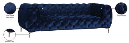 Theodore Navy Velvet Sofa S