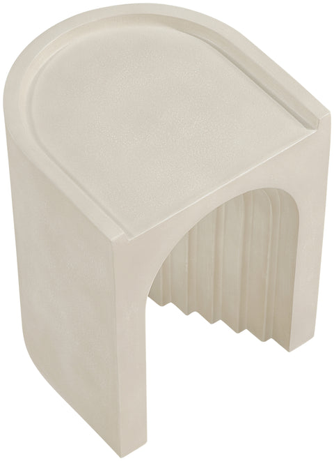Yara Beige Concrete Indoor/Outdoor End Table, 1 Piece