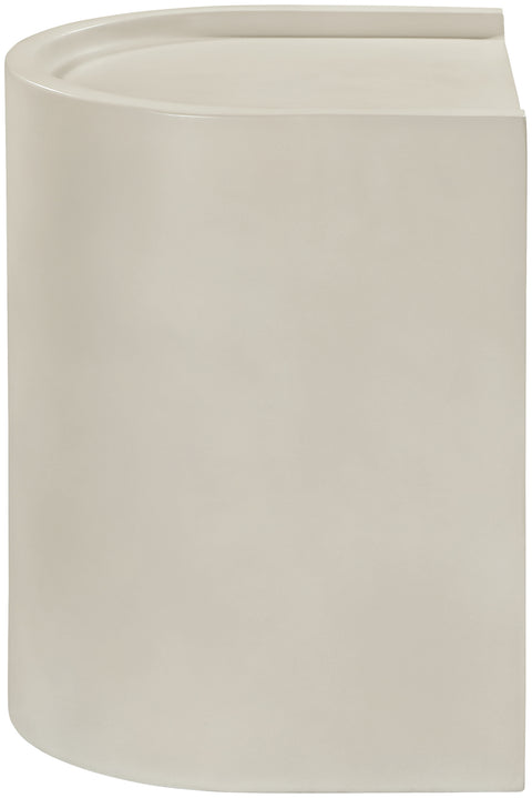 Yara Taupe Concrete Indoor/Outdoor End Table, 1 Piece