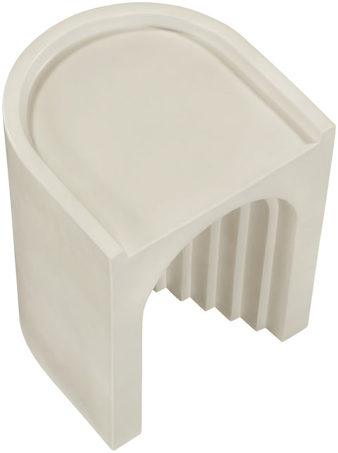 Yara Taupe Concrete Indoor/Outdoor End Table, 1 Piece