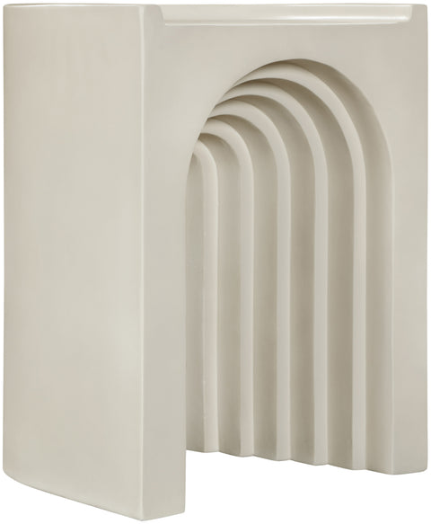 Yara Taupe Concrete Indoor/Outdoor End Table, 1 Piece