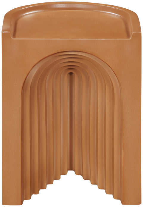 Yara Terracotta Concrete Indoor/Outdoor End Table, 1 Piece