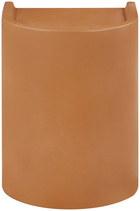 Yara Terracotta Concrete Indoor/Outdoor End Table, 1 Piece