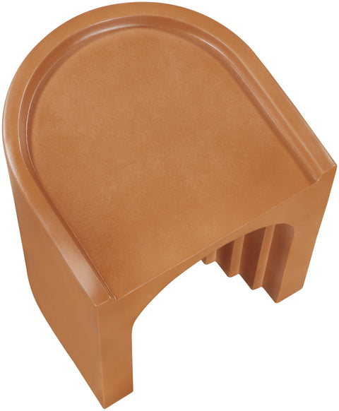 Yara Terracotta Concrete Indoor/Outdoor End Table, 1 Piece