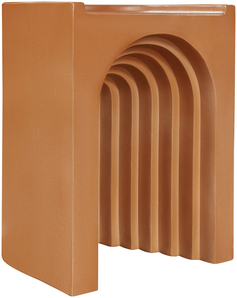 Yara Terracotta Concrete Indoor/Outdoor End Table, 1 Piece