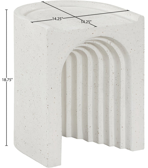 Yara Terrazzo Concrete Indoor/Outdoor End Table, 1 Piece