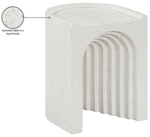 Yara Terrazzo Concrete Indoor/Outdoor End Table, 1 Piece