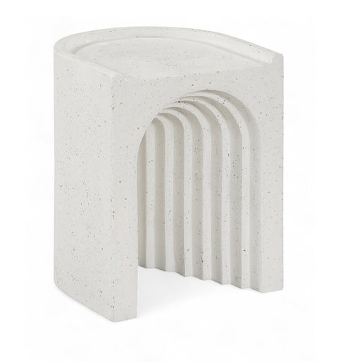 Yara Terrazzo Concrete Indoor/Outdoor End Table, 1 Piece