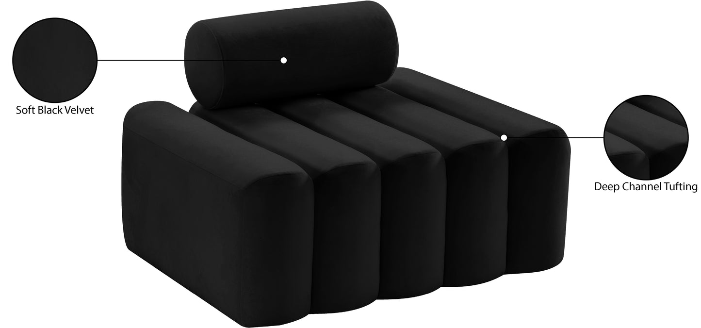 swanson black velvet chair c