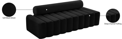 Swanson Black Velvet Sofa S