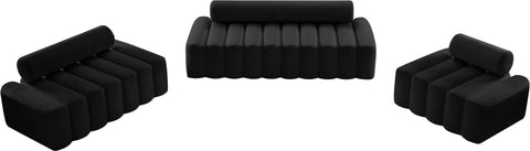 Swanson Black Velvet Sofa S