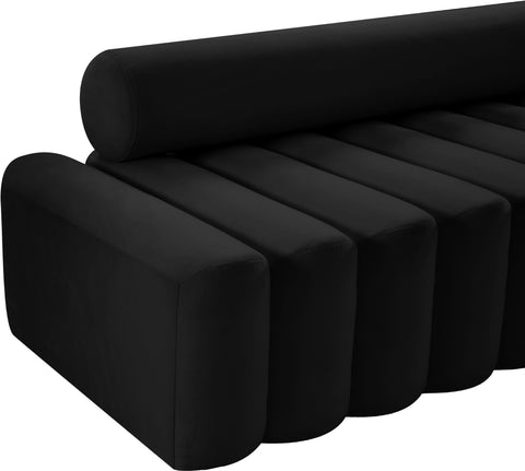 Swanson Black Velvet Sofa S