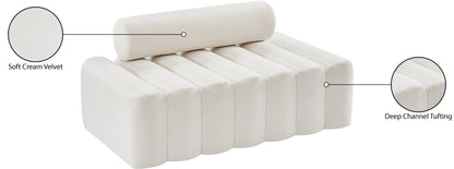 Swanson Cream Velvet Loveseat L