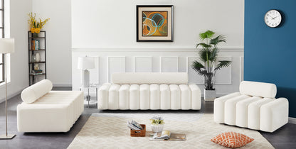 Swanson Cream Velvet Loveseat L