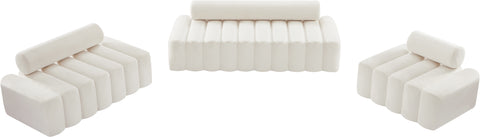 Swanson Cream Velvet Loveseat L