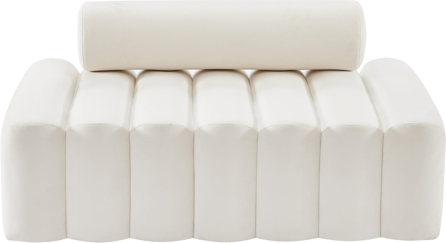 swanson cream velvet loveseat l