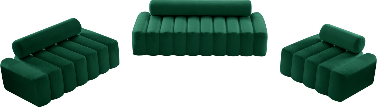 swanson green velvet loveseat l