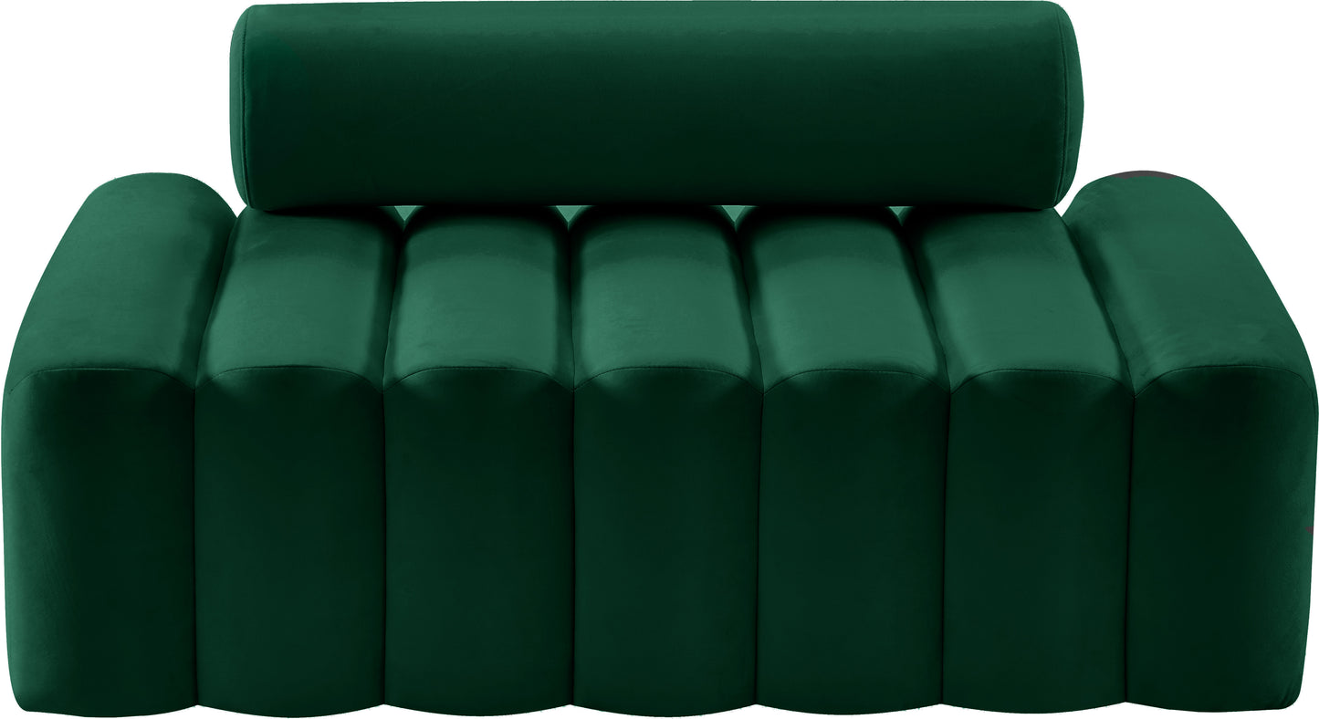 swanson green velvet loveseat l