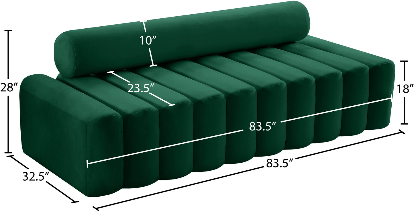 swanson green velvet sofa s