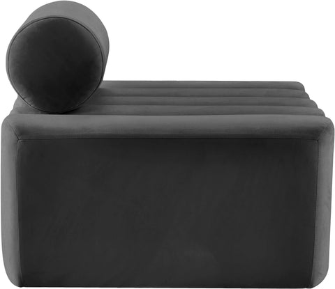 Quinn Grey Velvet Upholstered Chair, 1 Piece