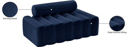 Swanson Navy Velvet Loveseat L