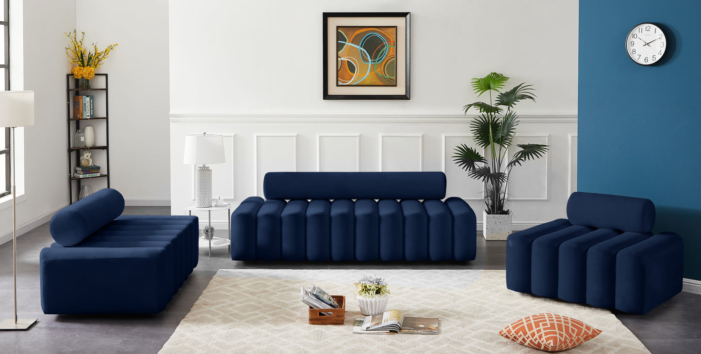 swanson navy velvet loveseat l