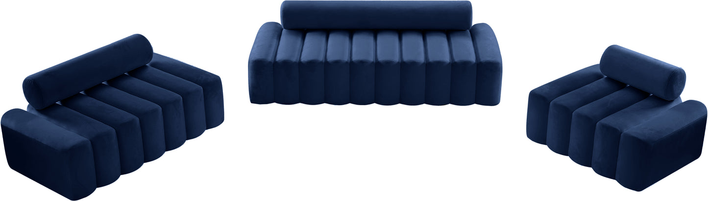 swanson navy velvet loveseat l