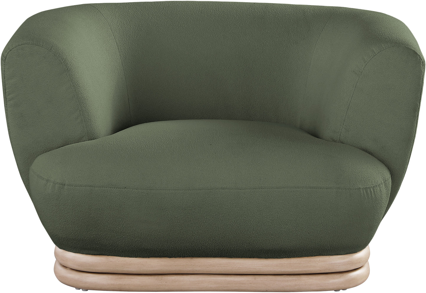 tessa green boucle fabric chair c