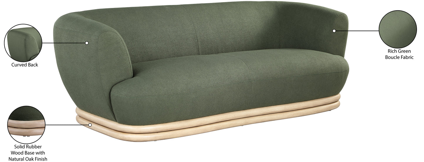 tessa green boucle fabric sofa s