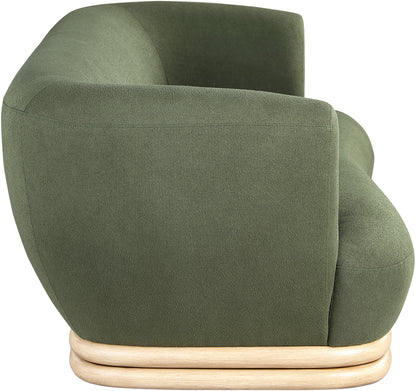 Tessa Green Boucle Fabric Sofa S