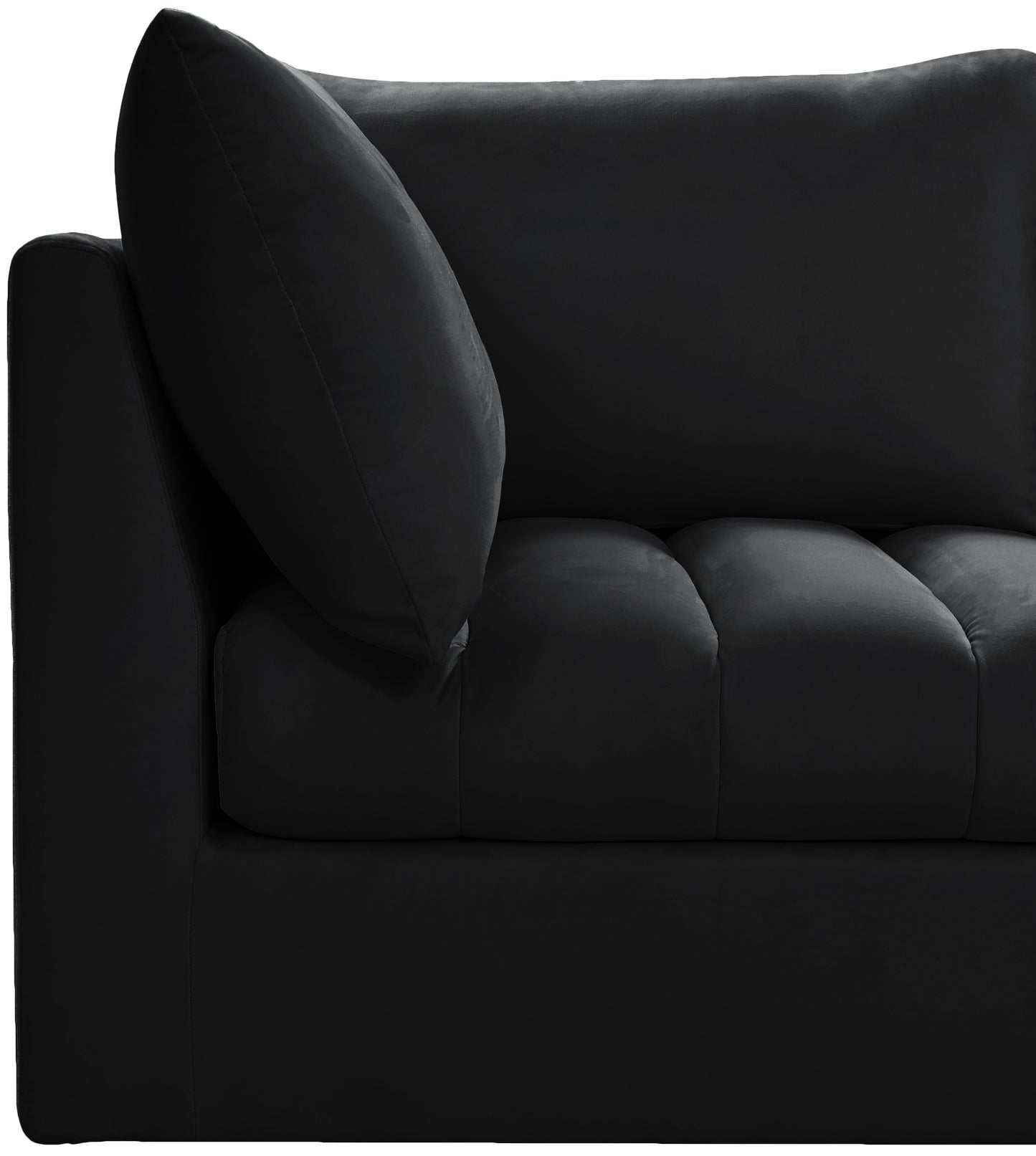 acadia black velvet modular sofa s103