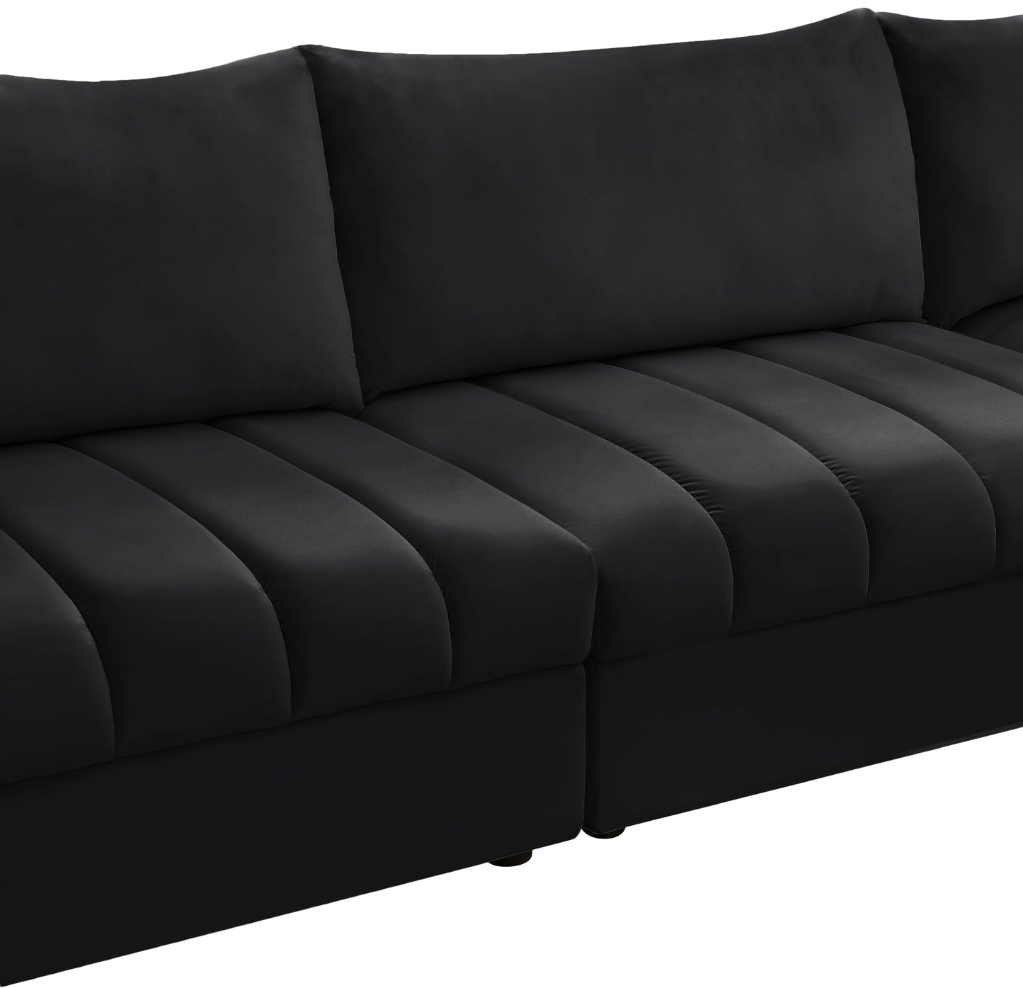 acadia black velvet modular sectional sec4a