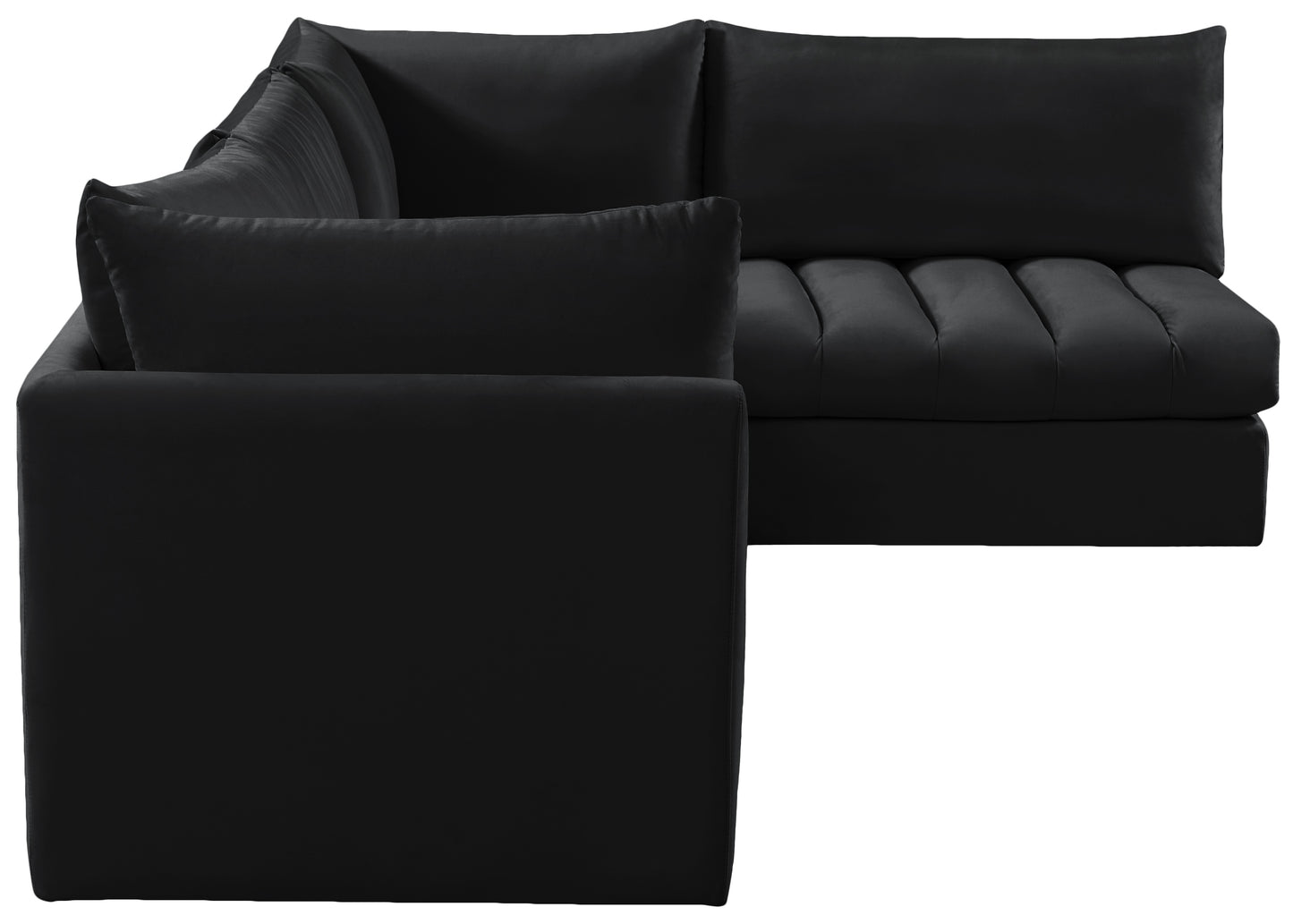 acadia black velvet modular sectional sec4a