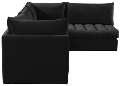 Acadia Black Velvet Modular Sectional Sec4A