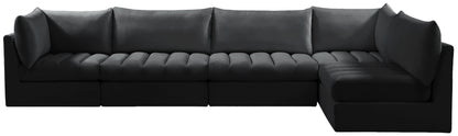 Acadia Black Velvet Modular Sectional Sec5A