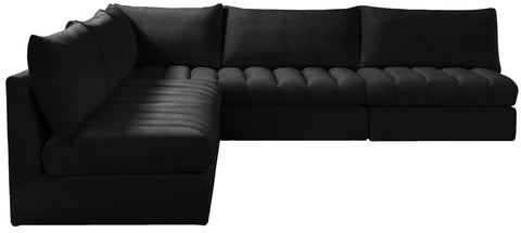 Acadia Black Velvet Modular Sectional Sec5B