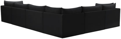 Acadia Black Velvet Modular Sectional Sec6A