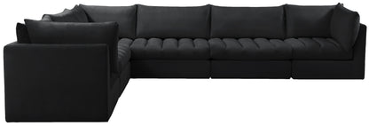 Acadia Black Velvet Modular Sectional Sec6A