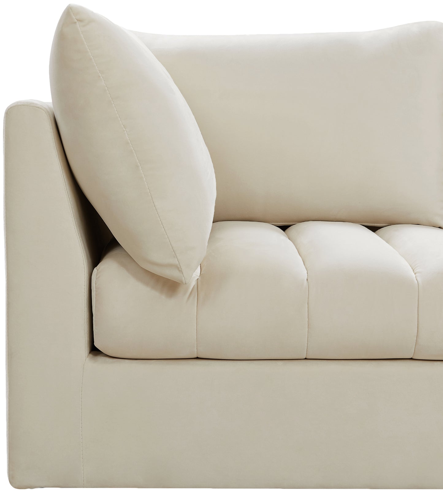 acadia cream velvet modular sofa s103