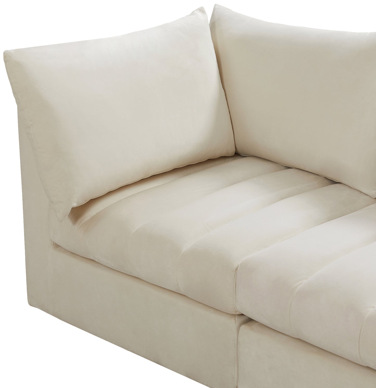 acadia cream velvet modular sofa s103