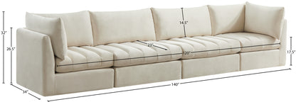 Acadia Cream Velvet Modular Sofa S140