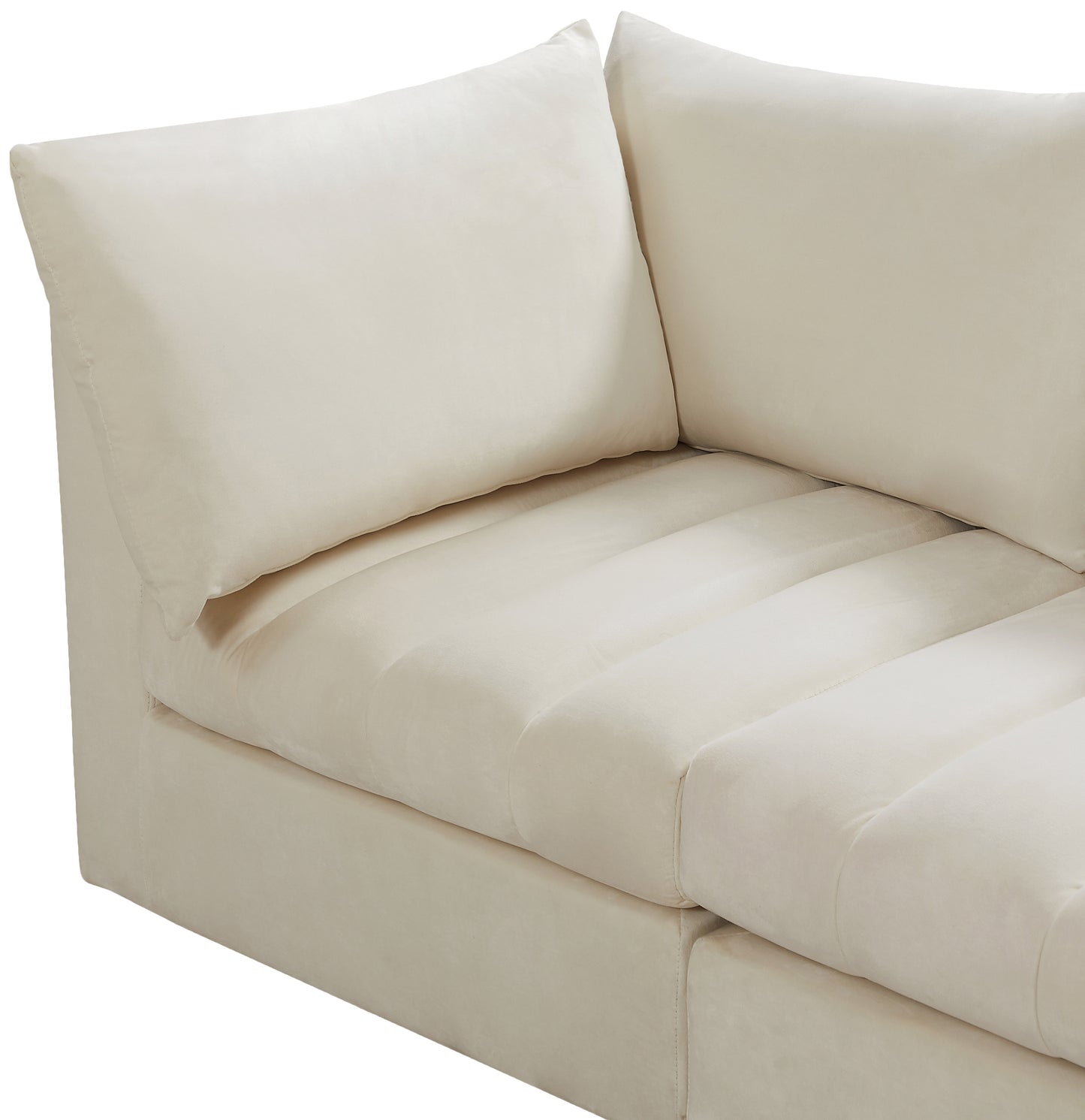 acadia cream velvet modular sofa s140