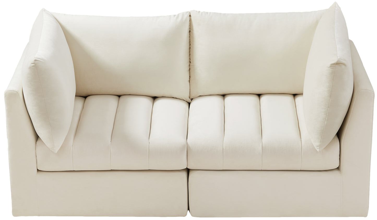 acadia cream velvet modular sofa s66