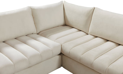 Acadia Cream Velvet Modular Sectional Sec4A