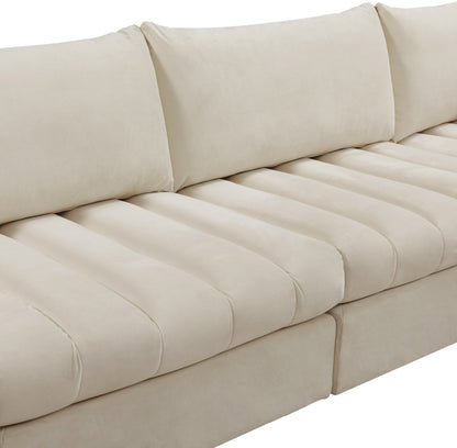 Acadia Cream Velvet Modular Sectional Sec4A