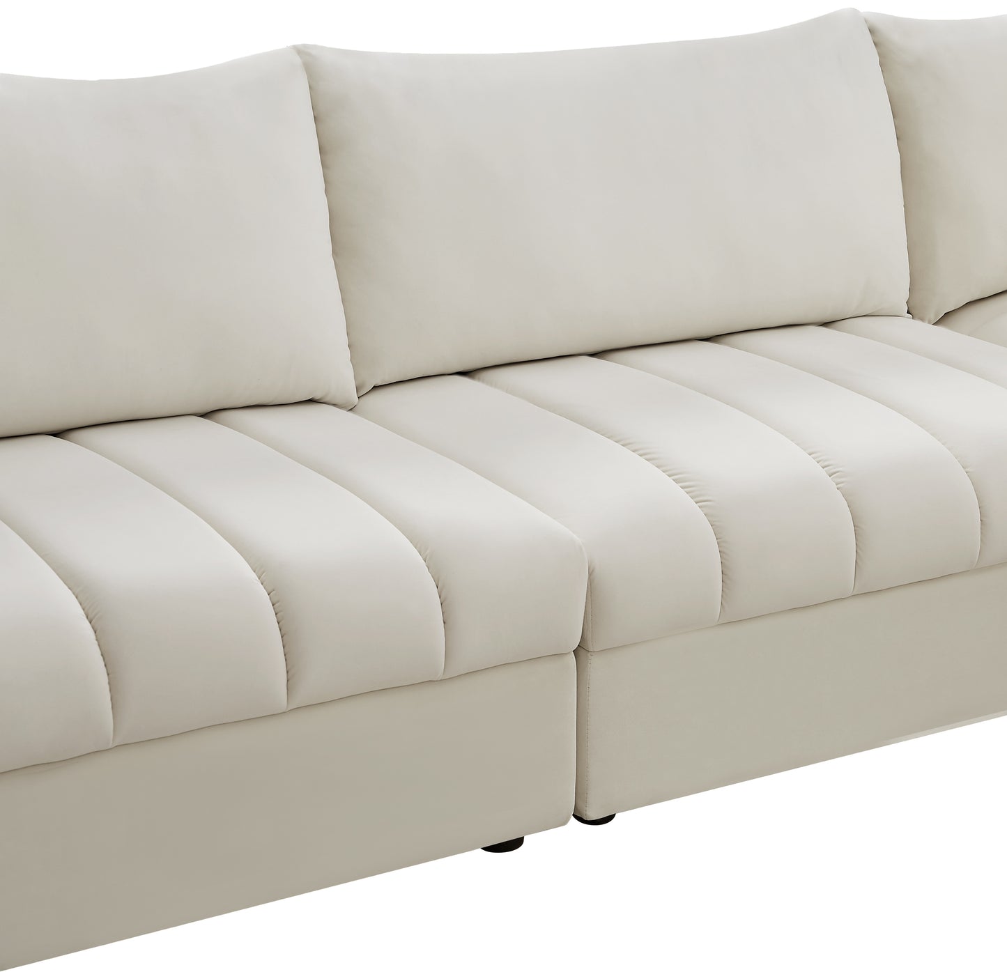 acadia cream velvet modular sectional sec4a