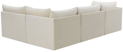 Acadia Cream Velvet Modular Sectional Sec4A